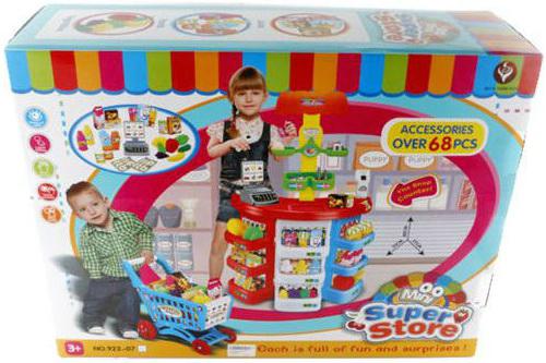 Игровой набор Shantou Gepai Супермаркет с тележкой и аксессуарами 68 предметов 922-07