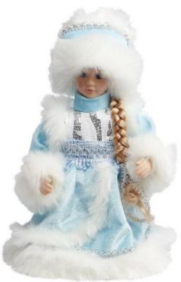 Кукла Новогодняя сказка Снегурочка голубой 30 см 1 шт пластик, текстиль, мех