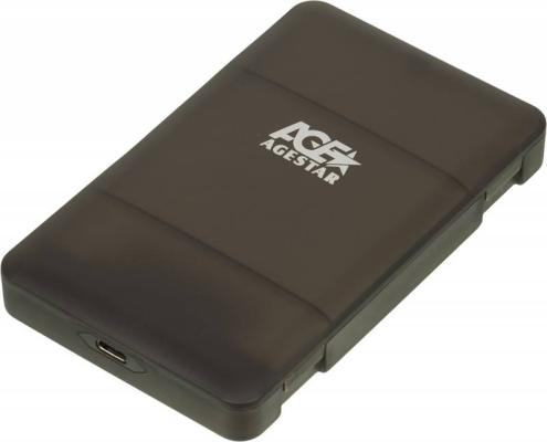 Внешний контейнер для HDD 2.5" SATA AgeStar 31UBCP3C USB-С пластик черный