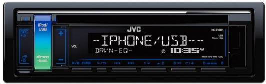 Автомагнитола JVC KD-R681 USB MP3 CD FM 1DIN 4x50Вт черный
