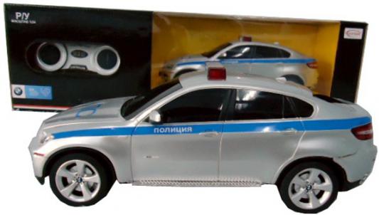 Полиция RASTAR BMW Х6 1:24 полицейская серебристый от 6 лет пластик  31700-1