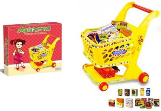 Игровой набор Shantou Gepai Магазинчик Тележка с продуктами 14 предметов