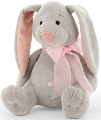 Мягкая игрушка кролик ORANGE "Кролик Лелик" 30 см серый искусственный мех текстиль пластик полиэстер  MS126/30