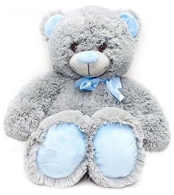 Мягкая игрушка медведь FANCY "Медведь Сержик" плюш пластик текстиль серый 65 см