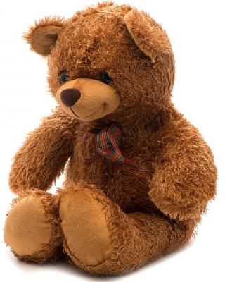 Мягкая игрушка медведь FANCY "Мишка Сашка" 36 см коричневый искусственный мех текстиль пластик  МСА1