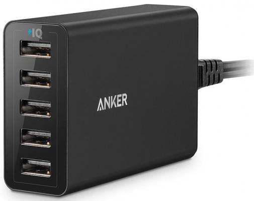 Сетевое зарядное устройство Anker PowerPort 5 5 х USB 8А черный A2124L12