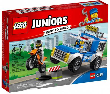 Конструктор LEGO "Джуниорс" - Погоня на полицейском грузовике 90 элементов  10735