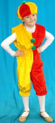 Карнавальный костюм Костюмы Клоун (головной убор, полукомбинезон) до 7 лет К-015 в ассортименте