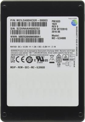 Жесткий диск 2.5" SSD 480Gb Samsung SAS MZILS480HCGR-00003