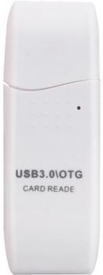 Картридер внешний ORIENT CR-018W W Mini SDXC/SD3.0/SDHC/microSD/T-Flash USB 3.0 белый