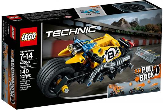 Конструктор LEGO Technic: Мотоцикл для трюков 140 элементов 42058