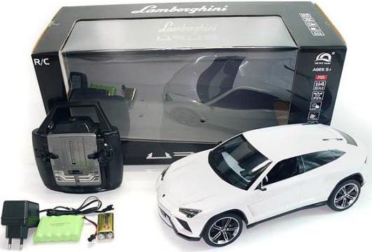 Машинка на радиоуправлении Hui Quan 1:14 Lamborghini Urus, 4 канала, аккум. белый от 8 лет пластик H