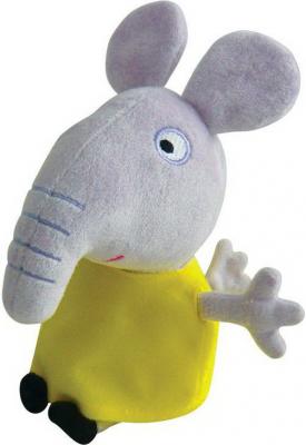 Мягкая игрушка слоненок Peppa Pig Слоник Эмили плюш текстиль серый желтый 20 см