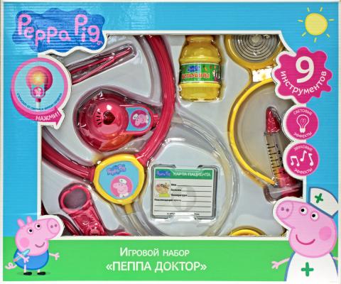 Игровой набор Peppa Pig "Пеппа доктор" 9 предметов свет, звук