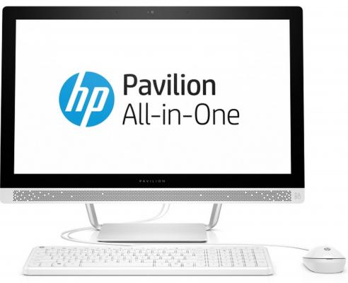 Моноблок 27" HP Pavilion 27-a234ur 1920 x 1080 Intel Core i3-7100T 4Gb 1Tb Intel HD Graphics 620 использует системную Windows 10 Home белый 1AX05EA