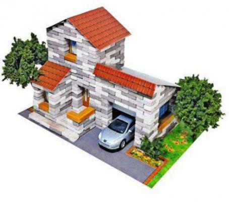 Конструктор Архитектурное моделирование Дом с гаражом Л-22 500 элементов