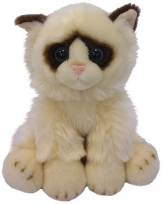 Мягкая игрушка кот MAXITOYS Котик сидячий искусственный мех бежевый 30 см