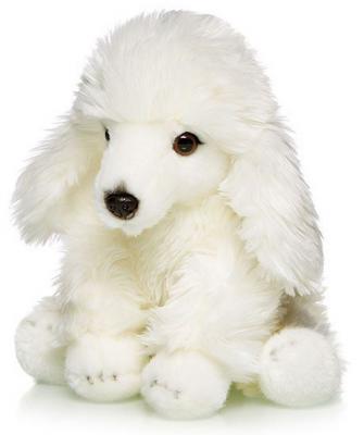 Мягкая игрушка собака MAXITOYS Пудель 30 см белый искусственный мех  MT-TSC091425-30
