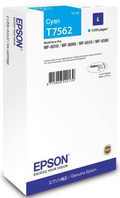 Картридж Epson C13T756240 для Epson WF-8090/8590 голубой