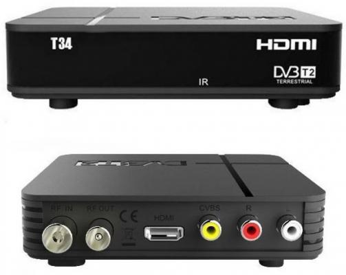Тюнер цифровой DVB-T2 Сигнал Эфир HD-34