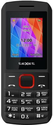 Мобильный телефон Texet TM-126 черный красный