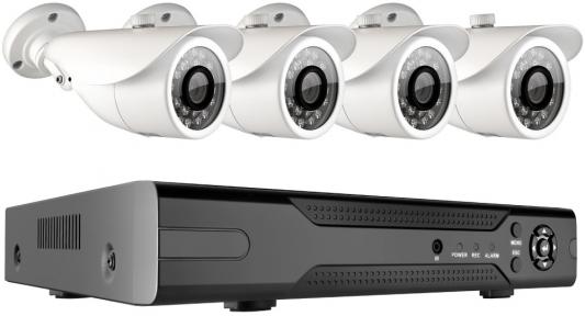 Комплект видеонаблюдения GINZZU HK-443D 4 уличные камеры 4-х канальный видеорегистратор
