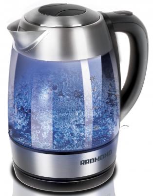 Чайник Redmond RK-G168-E 2200 Вт серебристый 1.7 л пластик/стекло
