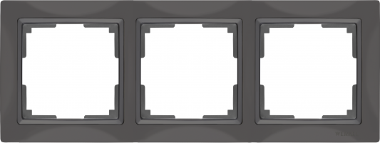 Рамка Snabb Basic на 3 поста серо-коричневый WL03-Frame-03 4690389099052