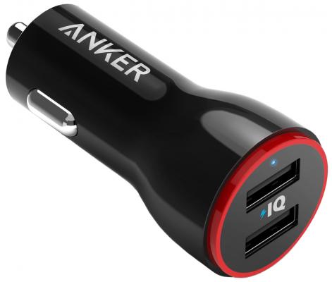 Автомобильное зарядное устройство Anker PowerDrive 2 2 х USB 4.8 А черный B2310H11