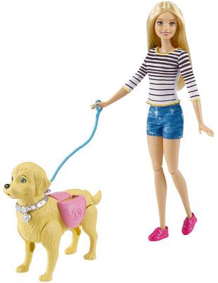 Кукла Mattel Barbie Прогулка с питомцем DWJ68
