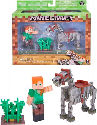Игровой набор Minecraft Алекс с скелетом лошади 6 предметов Т59993