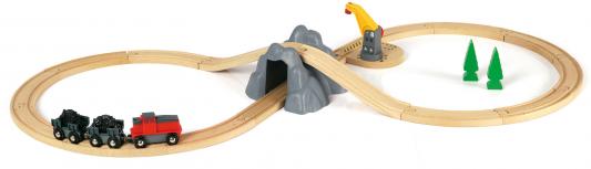 Подарочный набор Brio "Погрузка горных пород" с поездом на батарейках,горой с туннелем,краном на магните и аксесс-ры