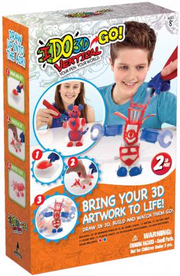 Ручка 3D Вертикаль GO REDWOOD 3D 2 ручки Робот красный/синий 166055