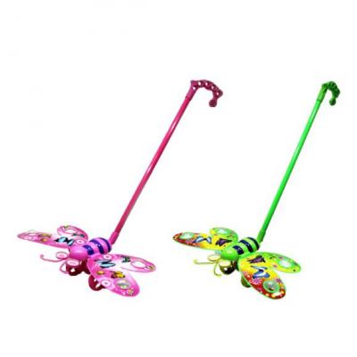 Каталка на палочке Shantou Gepai Бабочка машет крыльями пластик от 3 лет на колесах цвет в ассортименте 96001