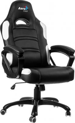 Кресло компьютерное игровое Aerocool AC80C-BW бело-черный 4710700955024