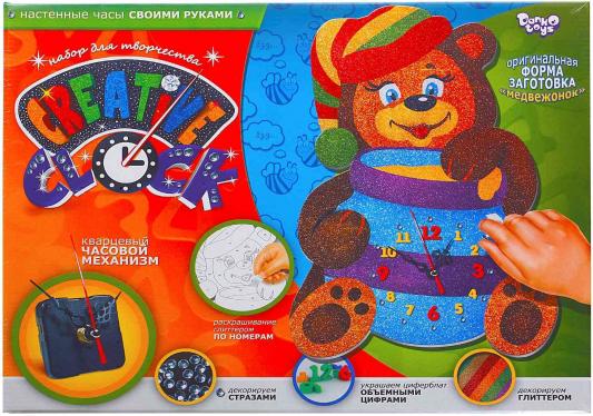 Набор для творчества ДАНКО-ТОЙС Creative clock средний Медвежонок от 5 лет  СС-01-05
