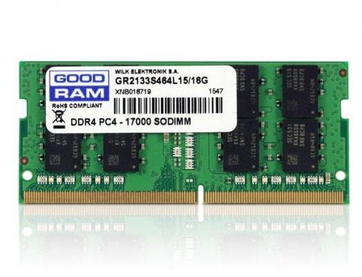 Оперативная память для ноутбуков SO-DDR4 16Gb PC-17000 2133MHz GoodRAM GR2133S464L15/16G