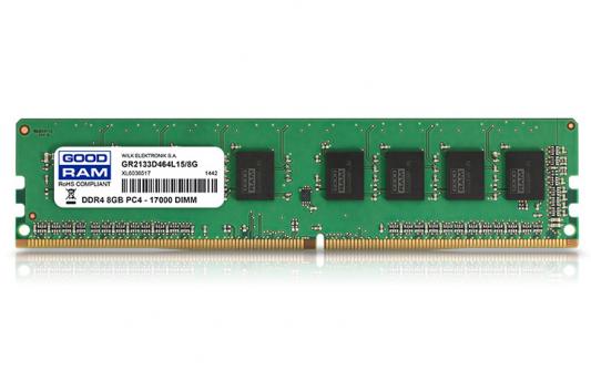 Оперативная память 8Gb (1x8Gb) PC4-17000 2133MHz DDR4 DIMM CL15 Goodram GR2133D464L15S/8G