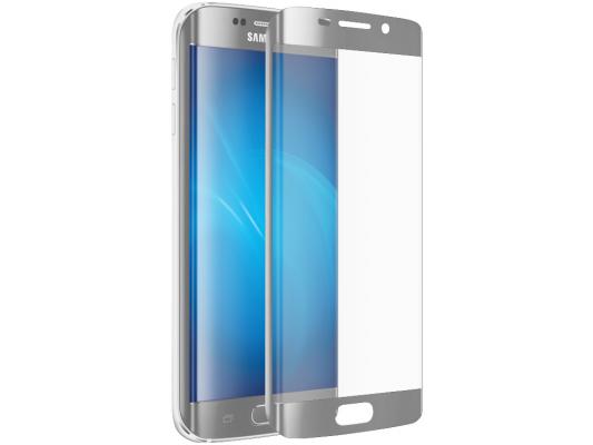 Защитное стекло DF sColor-06 для Samsung Galaxy S7 Edge 3D с рамкой серебристый металлик