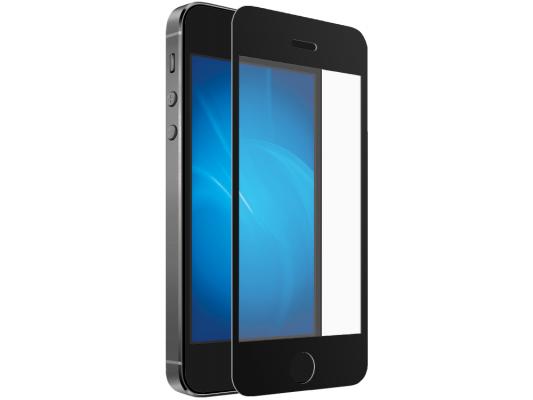 Защитное стекло ударопрочное DF iColor-02 (black) для iPhone 5S iPhone 5 0.33 мм
