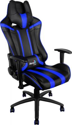 Кресло компьютерное игровое Aerocool AC120-BB черно-синий 4710700959671