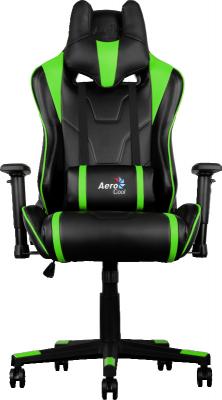 Кресло компьютерное игровое Aerocool AC220-BG черно-зеленый 4710700959718