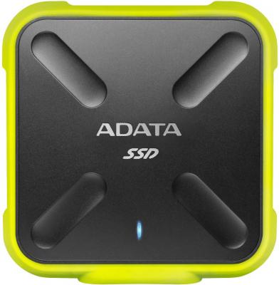 Внешний жесткий диск SSD USB3.0 512 Gb A-Data SD700 ASD700-512GU3-CYL черный/желтый