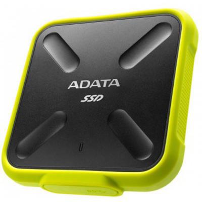 Внешний жесткий диск SSD USB3.0 256 Gb A-Data SD700 ASD700-256GU3-CYL черный/желтый