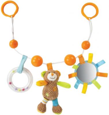 Развивающая игрушка Жирафики подвеска с погремушкой, зеркальцем и мягкой игрушкой "Мишка Вилли" 939384