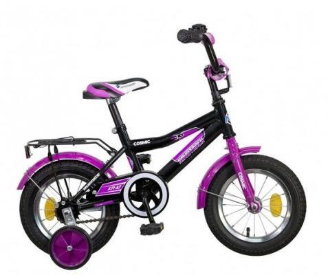 Велосипед Novatrack Cosmic 12" черно-фиолетовый