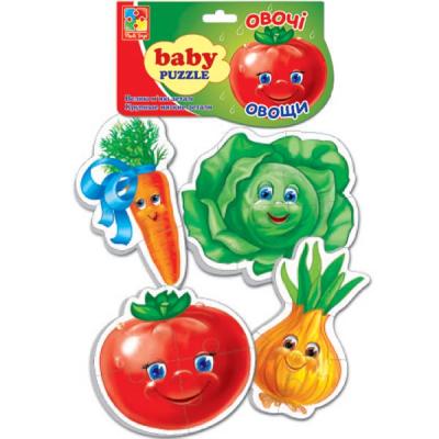 Мягкий пазл Vladi toys Baby puzzle Овощи 16 элементов