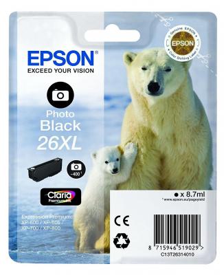 Картридж Epson C13T26314012 для Epson XP-600/605/700/710/800 черный 500стр