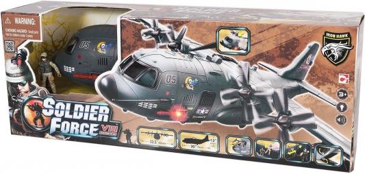 Игровой набор CHAP MEI Военно-транспортный самолет (3 фигуры, звук, свет) 521015