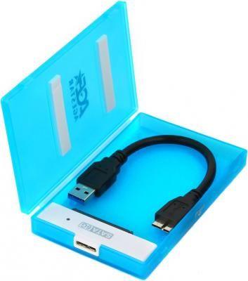Внешний контейнер для HDD 2.5" SATA AgeStar 3UBCP1-6G USB3.0 пластик синий